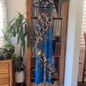 Tie-dye dress long